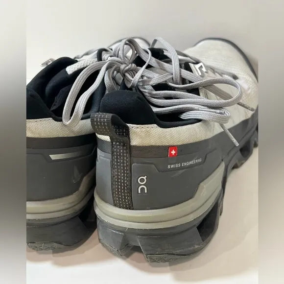 On Running Sz 12 Cloudwander Waterproof Outdoor Hiking Tactical Gray Trail Shoes
