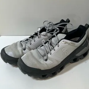 On Running Sz 12 Cloudwander Waterproof Outdoor Hiking Tactical Gray Trail Shoes