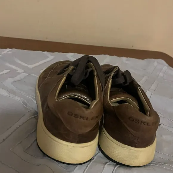 Osklen Soho Brown Leather Sneakers Shoes Sz 8.5