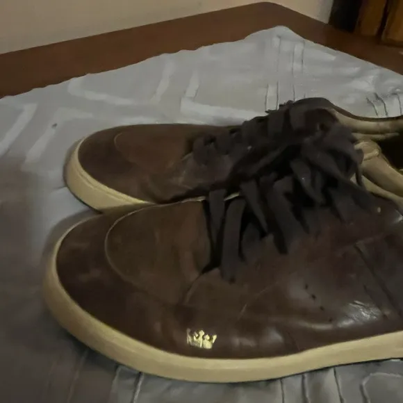 Osklen Soho Brown Leather Sneakers Shoes Sz 8.5