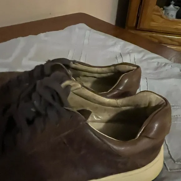 Osklen Soho Brown Leather Sneakers Shoes Sz 8.5