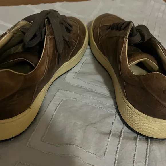 Osklen Soho Brown Leather Sneakers Shoes Sz 8.5