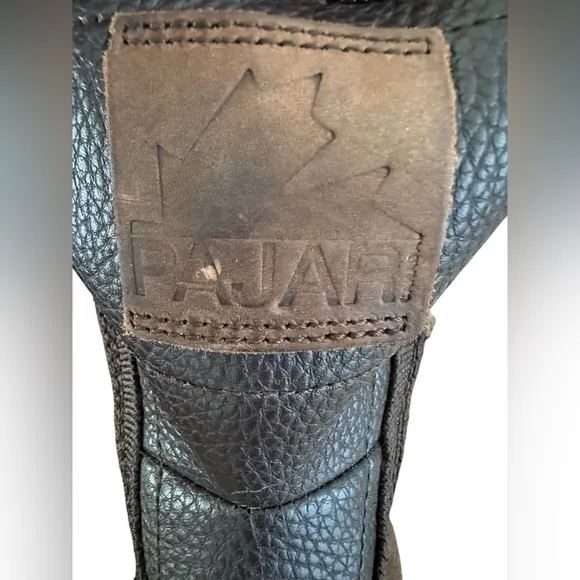 Pajar Canada Ankle Boots Men's 12 Waterproof Impermeable Brown Leather Zipper