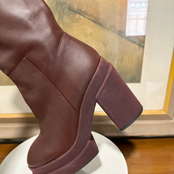 🌹PALOMA BARCELO🌹Melissa Platform Boot in Burgundy Size: 40