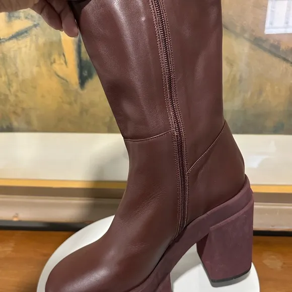 🌹PALOMA BARCELO🌹Melissa Platform Boot in Burgundy Size: 40