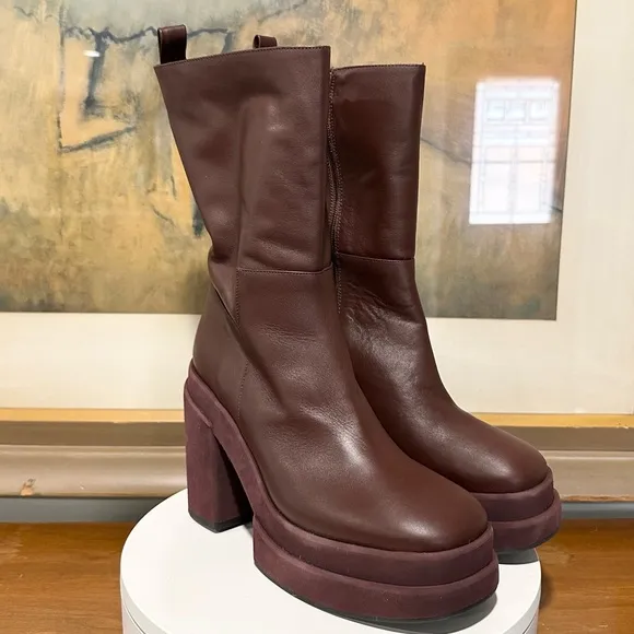🌹PALOMA BARCELO🌹Melissa Platform Boot in Burgundy Size: 40