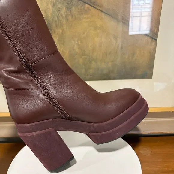 🌹PALOMA BARCELO🌹Melissa Platform Boot in Burgundy Size: 40