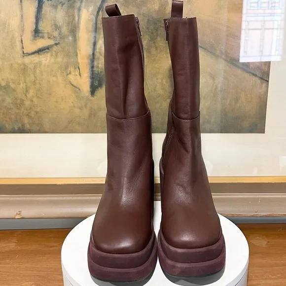 🌹PALOMA BARCELO🌹Melissa Platform Boot in Burgundy Size: 40