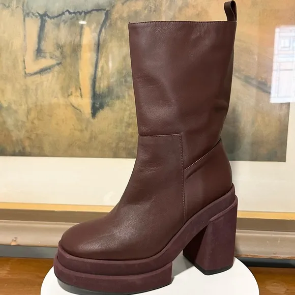 🌹PALOMA BARCELO🌹Melissa Platform Boot in Burgundy Size: 40