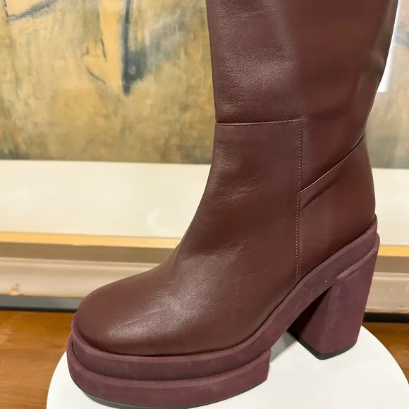 🌹PALOMA BARCELO🌹Melissa Platform Boot in Burgundy Size: 40