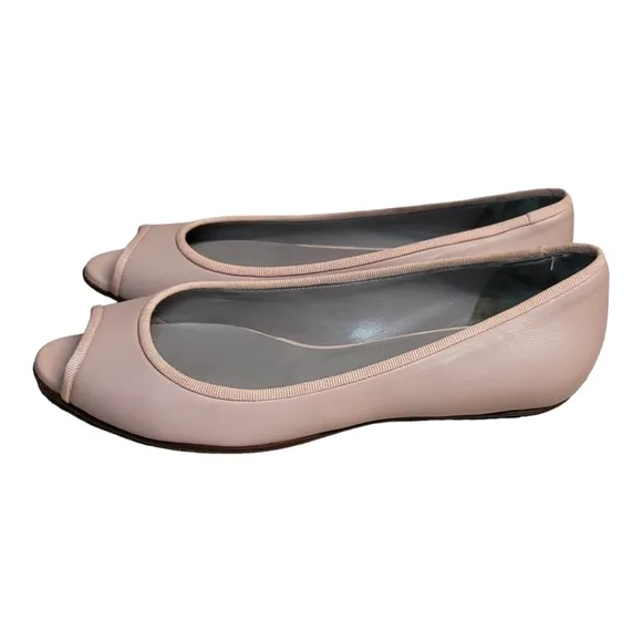 Pancaldi Open Toe Flat Leather  Shoes Sz 37 Italy NEW