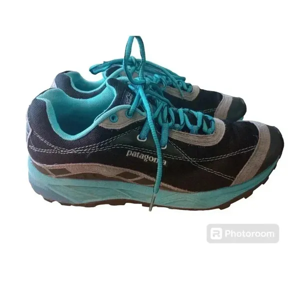 Patagonia Tsali 3.0 Trail Running Shoes Black Blue Sneakers T80664 Womens Sz 9.5