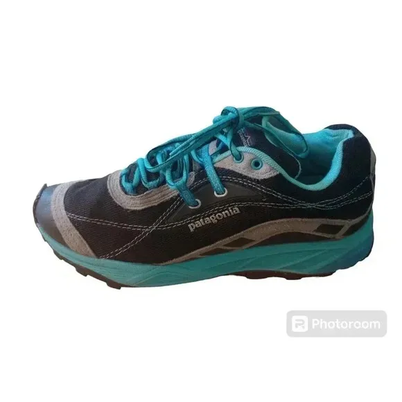 Patagonia Tsali 3.0 Trail Running Shoes Black Blue Sneakers T80664 Womens Sz 9.5