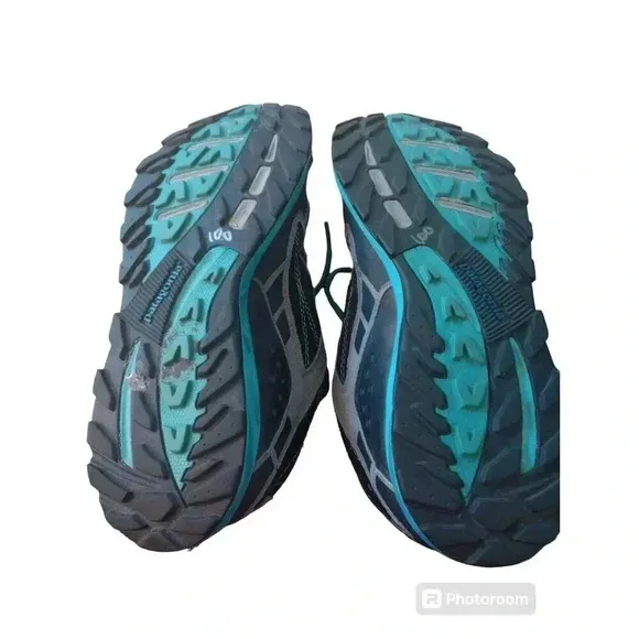 Patagonia Tsali 3.0 Trail Running Shoes Black Blue Sneakers T80664 Womens Sz 9.5