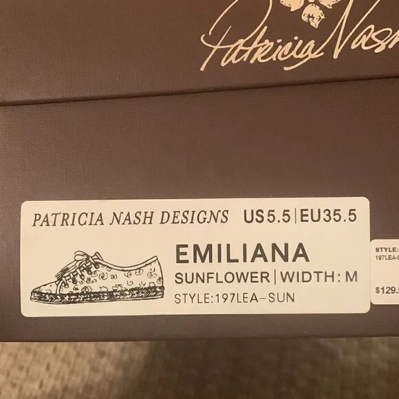 Patricia Nash Emiliana Sunflower Shoe Size 5.5