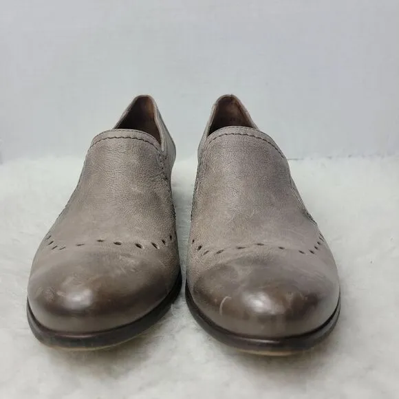 Paul Green Ava Gray Leather Ankle Bootie Shoes Size 7.5