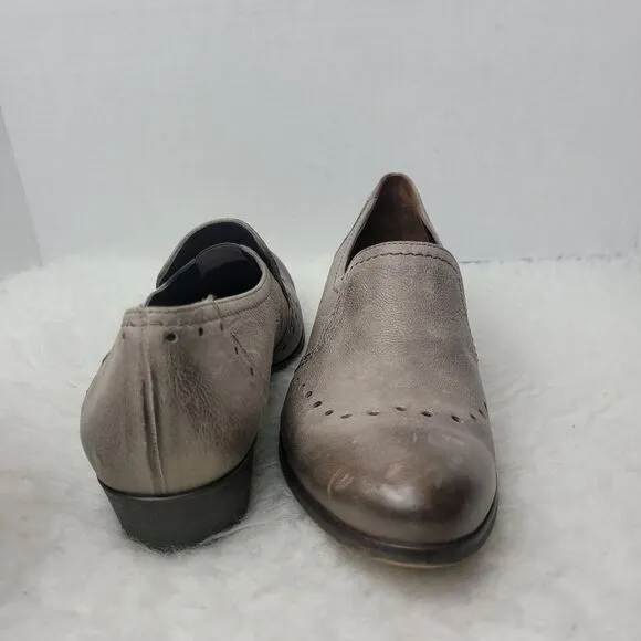 Paul Green Ava Gray Leather Ankle Bootie Shoes Size 7.5