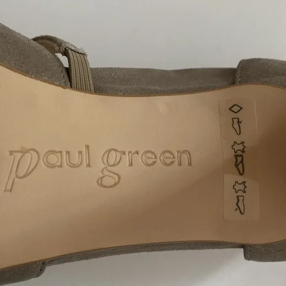 Paul Green Leather Strap Pumps Heels Tan US size 7