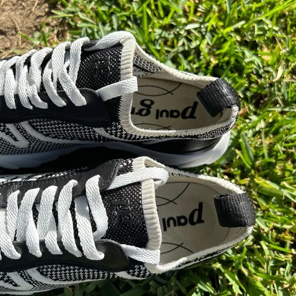 PAUL GREEN Maddox SNEAKERS black and white size US 6.5 women