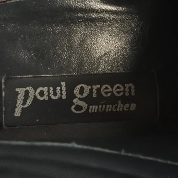 Paul green shoes gray leather two-tone booties, size 7 heals
