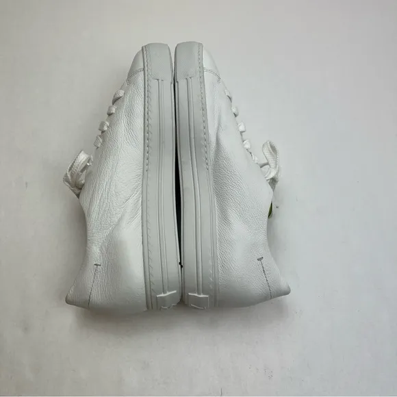 Paul Green‎ White Leather Sneaker Womens Size US 9.5 Lace-up Preppy NWOT *FLAWED