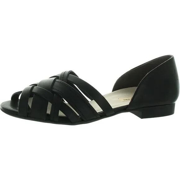 Paul Green Womens Lucia Black Open Toe Slip On Slide Sandals Shoes NWOB
