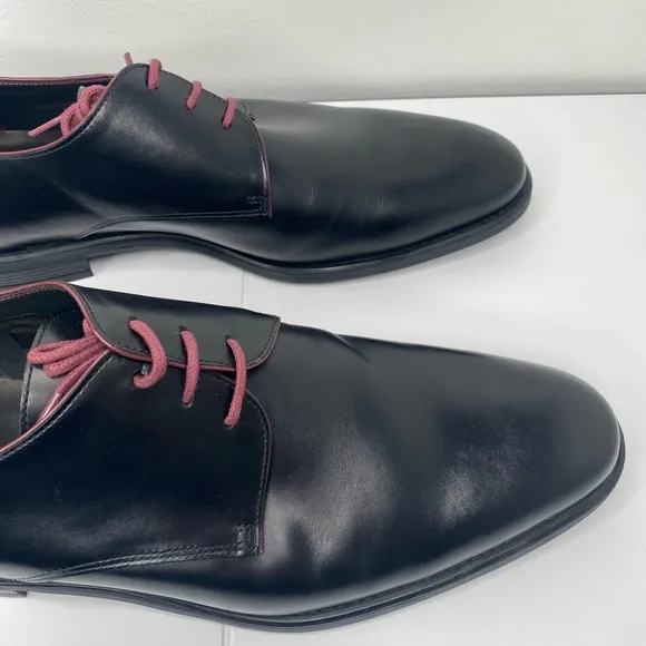 PAUL SMITH Bayard-Blk Derby Elegant Black Leather Men's Shoes NWOT or box AS IS