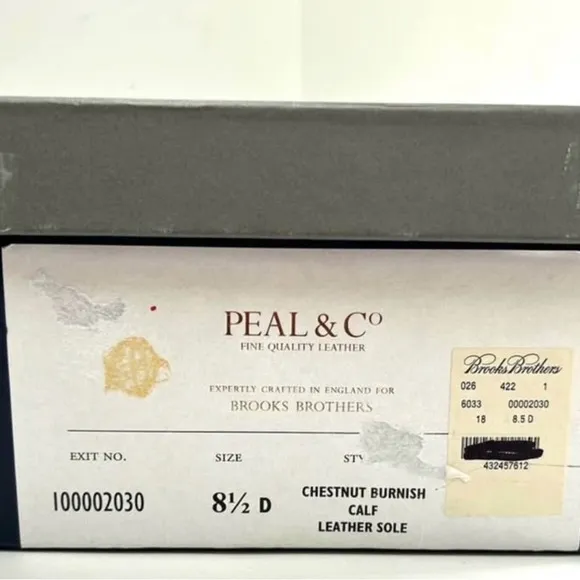 Peal &amp; Company Crockett &amp; Jones England made leather shoes 8.5