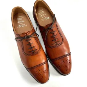 Peal &amp; Company Crockett &amp; Jones England made leather shoes 8.5