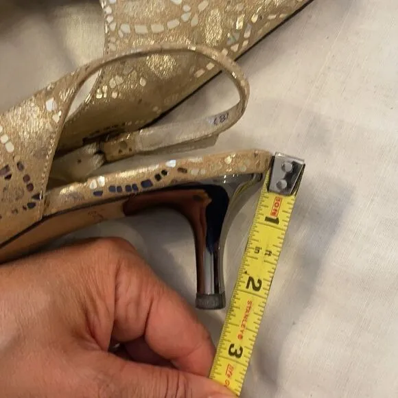 PETER KAISER GOLD MIRO SHOES.  NEW
