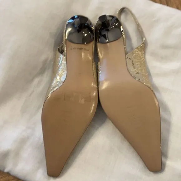 PETER KAISER GOLD MIRO SHOES.  NEW