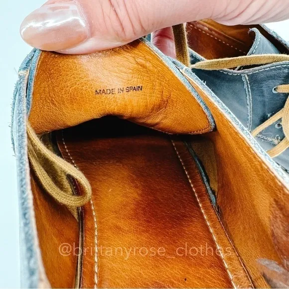PIKOLINOS Royal Blue Leather Oxford Lace Up Shoes
