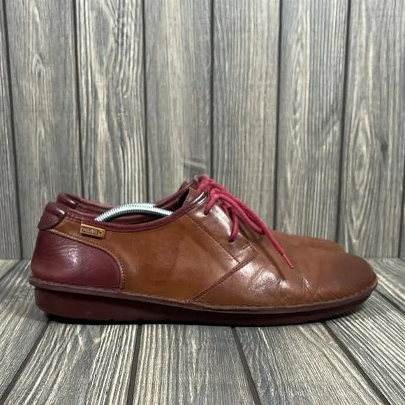 Pikolinos Santiago Men Leather Casual Shoes Sz 12 Calf Skin Comfort Brown Soft