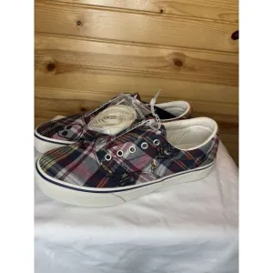 Polo Ralph Lauren‎ Keaton Laceless Plaid Skull Sneakers Multicolor Size 8.5 NWOB