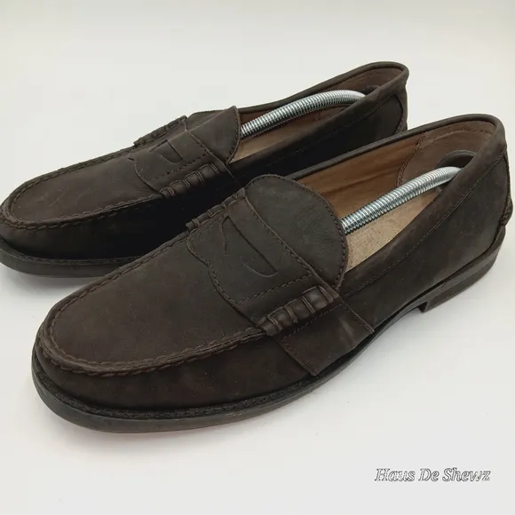 POLO RALPH LAUREN Men's Leather Penny Loafer Brown US 12