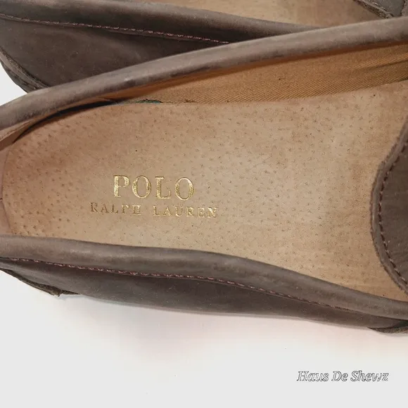 POLO RALPH LAUREN Men's Leather Penny Loafer Brown US 12