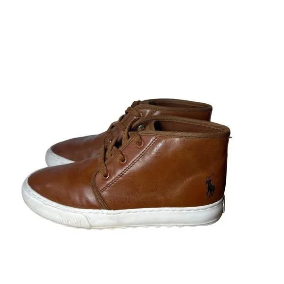 Polo Ralph Lauren Shoes Leather Oxford Sneakers Size Youth 2