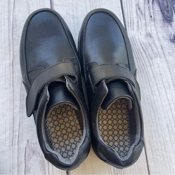 Propet Parker Black Leather Casual Comfort Shoes Mens Size 10  Strap MCA033L