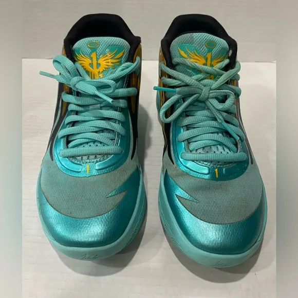 Puma Boys LaMelo Ball MB 02 377616-01 Blue Basketball Shoes Sneakers Size 6