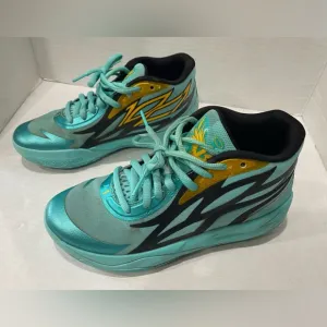Puma Boys LaMelo Ball MB 02 377616-01 Blue Basketball Shoes Sneakers Size 6