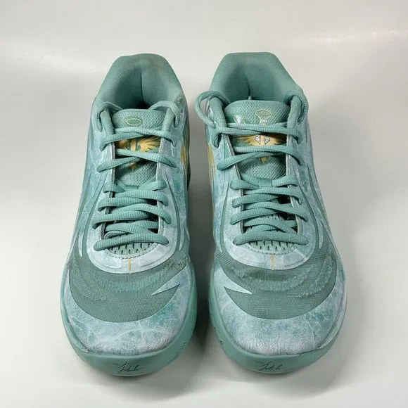 Puma Lamelo Ball Jade MB. 02 Gold Lake Green Team Gold Shoes Size 9.5 378284-01