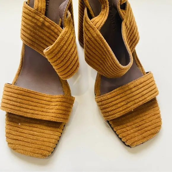 Rachel Comey brown corduroy heel sandals