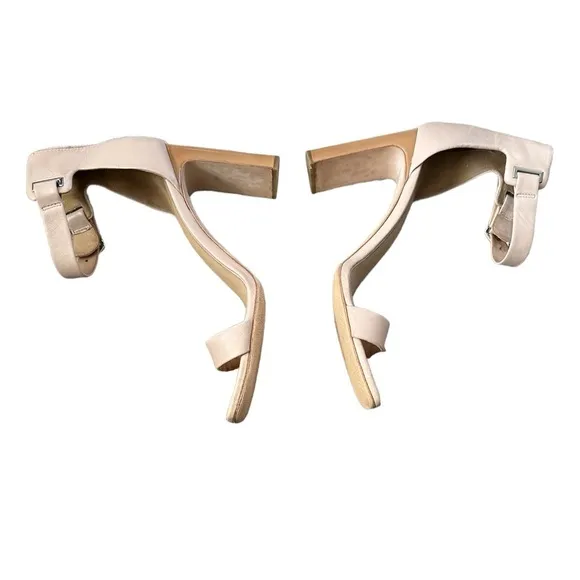 RAG &amp; BONE ELLIS NUDE ANKLE ZIPPER HEELED SANDALS 9
