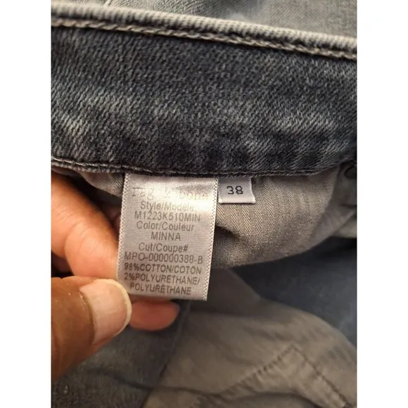 RAG &amp; BONE NEW YORK Fit 2 Slim Jeans Men's 38 Grey Button Fly Straight Stretch