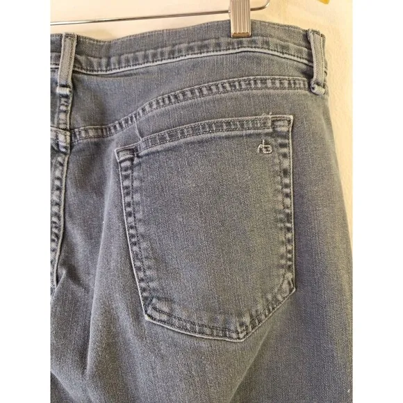 RAG &amp; BONE NEW YORK Fit 2 Slim Jeans Men's 38 Grey Button Fly Straight Stretch