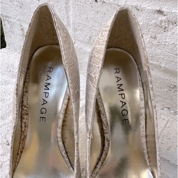 Rampage Nicki Snake Skin Ladies Shoes Size 7 NEW