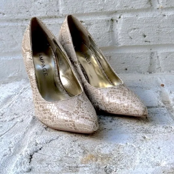 Rampage Nicki Snake Skin Ladies Shoes Size 7 NEW