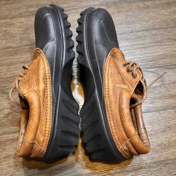 Rare Crocs Duck Axel All Terrain Island Leather / Rubber Clog Boat Shoes Mens 11