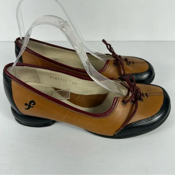 RARE JOHN FLUEVOG FELLOWSHIPS: CAYLA 6.5 BROWN LEATHER SHOES FELLOWSHIP