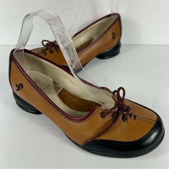 RARE JOHN FLUEVOG FELLOWSHIPS: CAYLA 6.5 BROWN LEATHER SHOES FELLOWSHIP